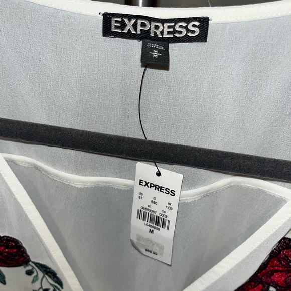 NWT Express Sheer Peplum Wrap Top - Picture 5 of 6